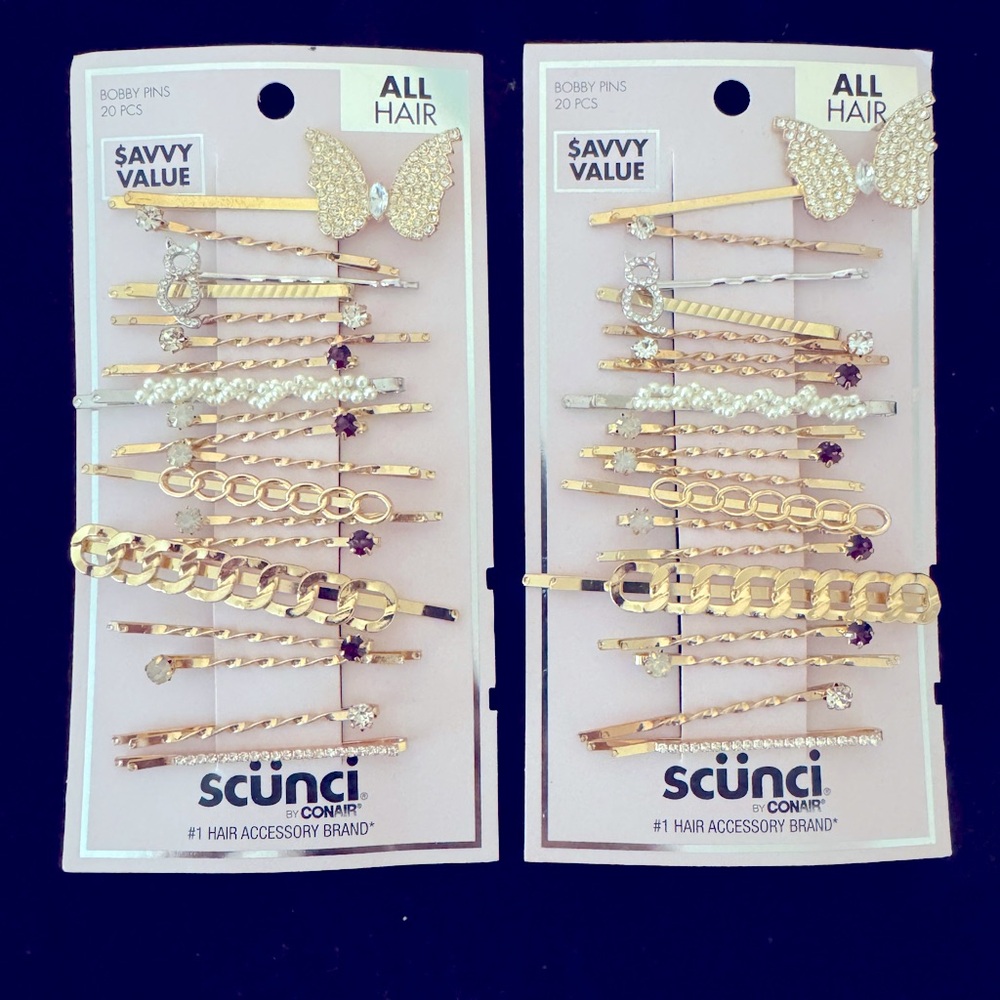 Scunci Elegant Gold and Silver Hair Pins